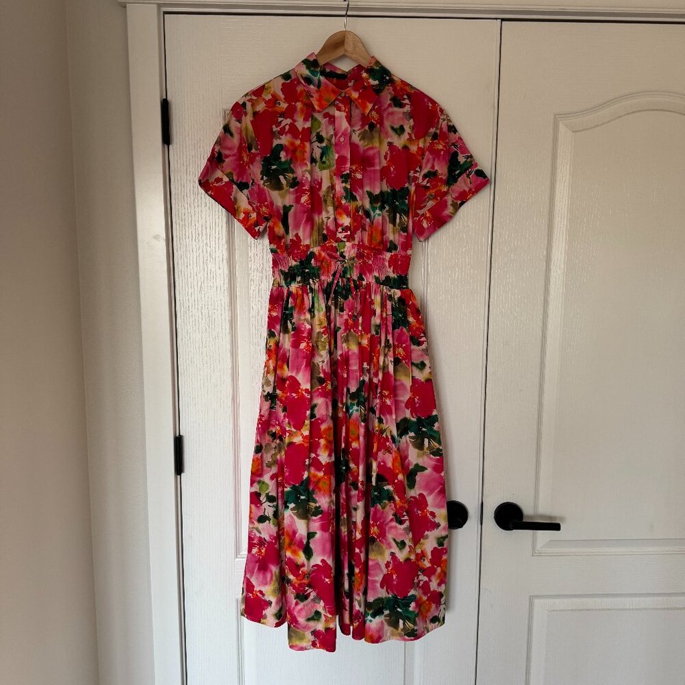 J.Crew Elena shirt-dress in floral cotton poplin